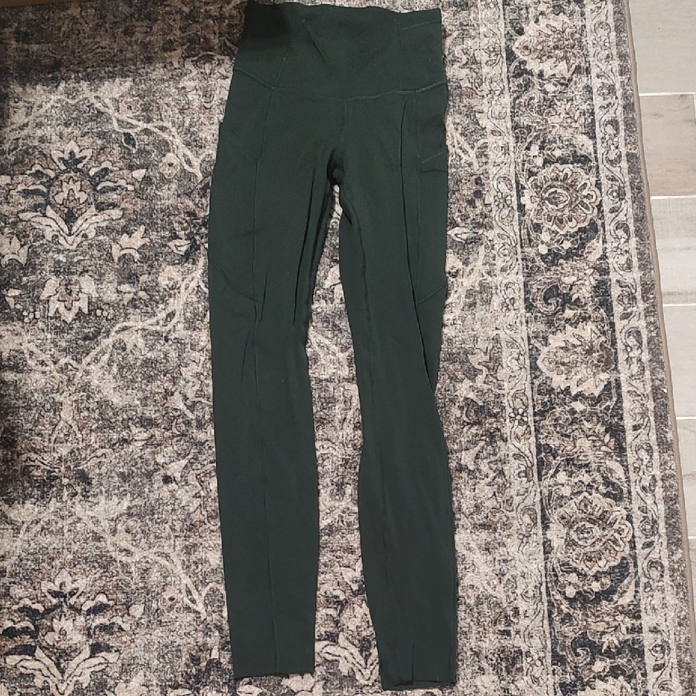 Dark Green High-Waisted Leggings